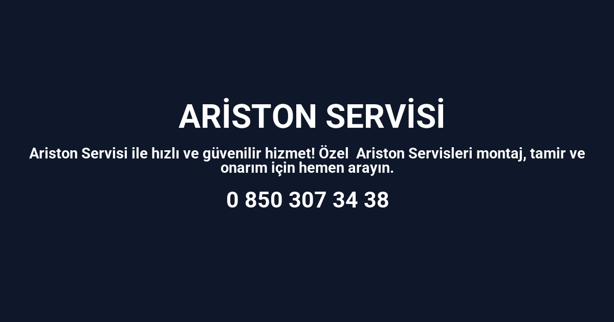 İstanbul Ariston Servisi